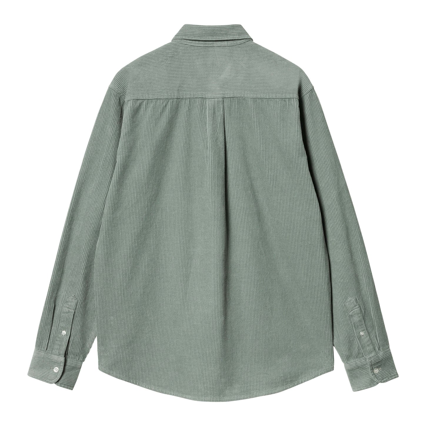 Carhartt WIP L/S Madison Cord Shirt-glassy-teal-black