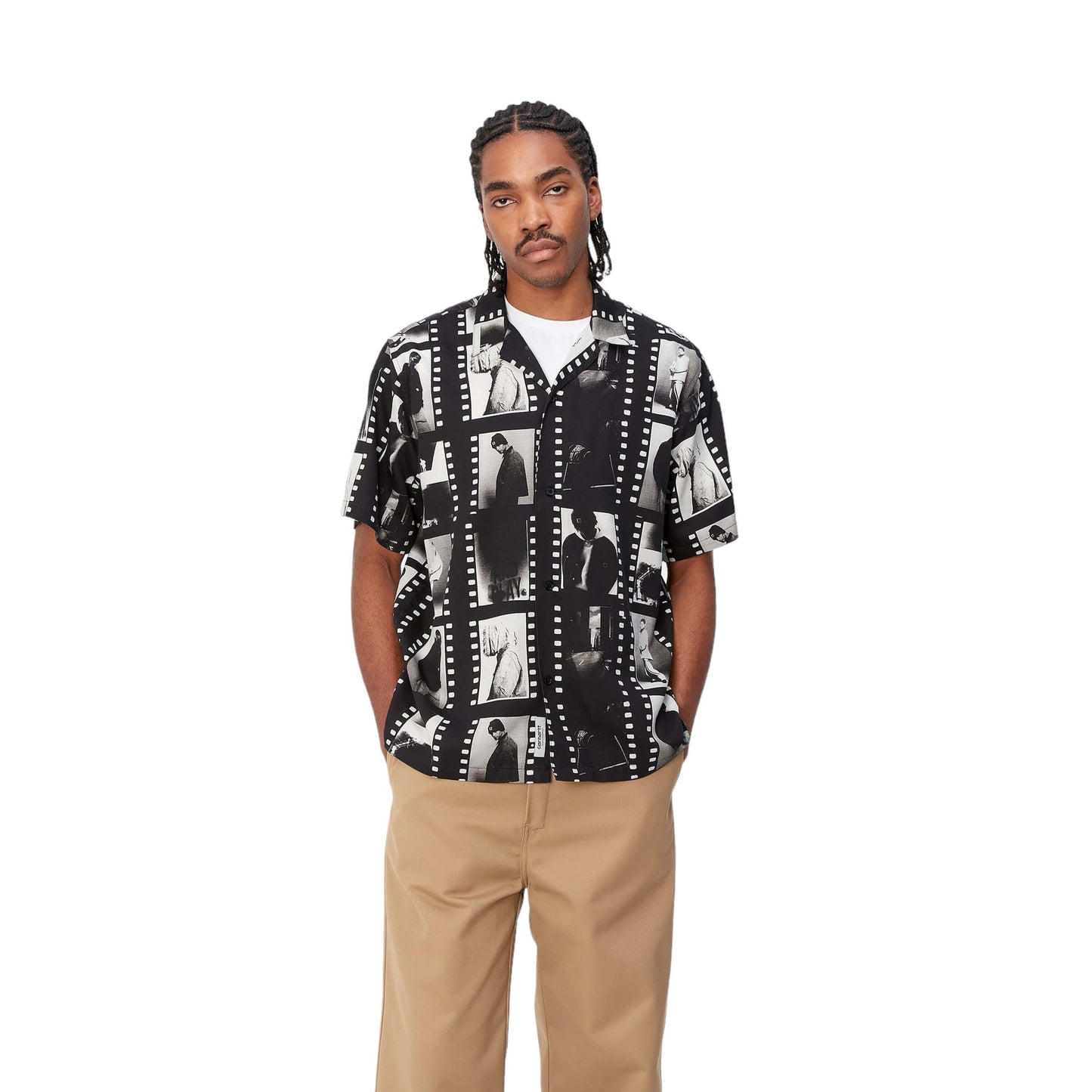 Carhartt WIP S/S Photo Strip Shirt-photo-strip-aop-black-white